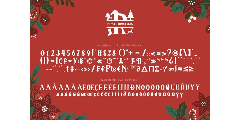 Royal Christmas Monogram Font by yogaletter6 — Display Font — thumbnail 6