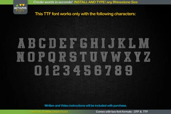 RS02 Atletico TTF RHINESTONE Template by ArtWorks Designs — Slab Serif Font — thumbnail 2