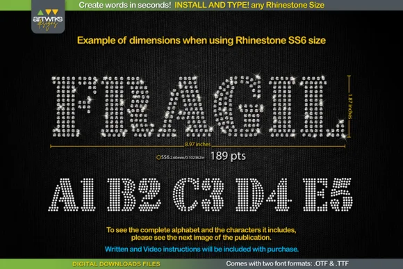 RS03 Seal Bold Rhinestone Template TTF by ArtWorks Designs — Slab Serif Font