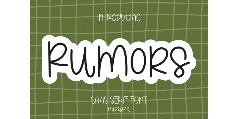 Rumors Font by miraipa — Sans Serif Font