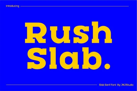 Rush Slab by JNJ studio β Slab Serif Font