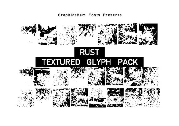 Rusted Textured Glyphs by GraphicsBam Fonts — Dingbats Font