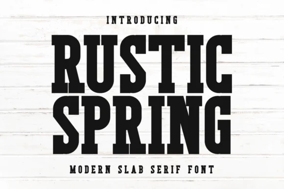 Rustic Spring by Pian45 — Slab Serif Font