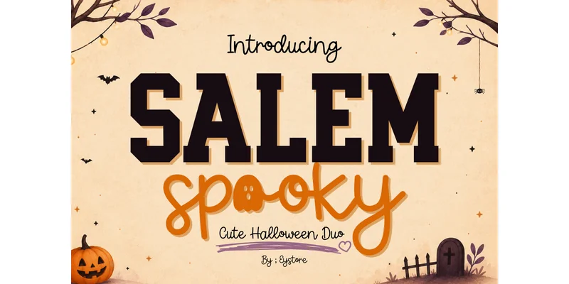 Salem Spooky Font by Eystore — Display Font