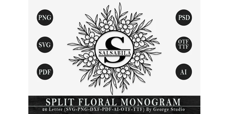 Salsabila Monogram Font by George Studio by George Studio — Decorative Font