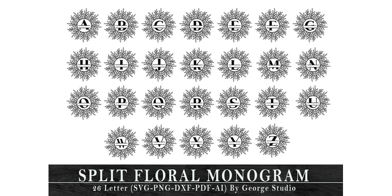 Salsabila Monogram Font by George Studio by George Studio — Decorative Font — thumbnail 2