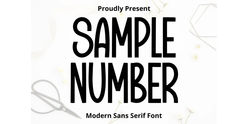 Sample Number Font by Minimalist Eyes — Sans Serif Font