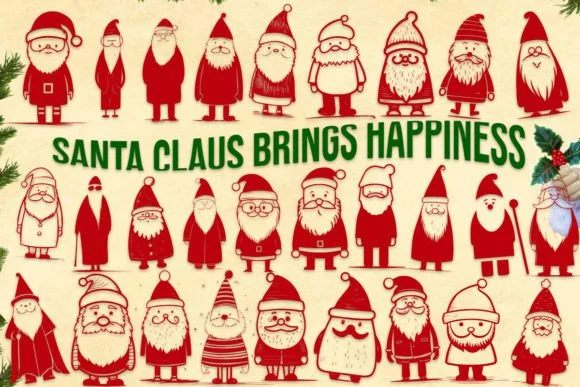 Santa Claus Brings Happiness by MOMAT THIRTYONE — Dingbats Font