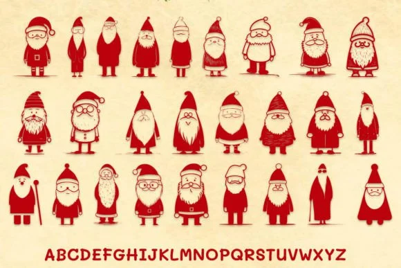 Santa Claus Brings Happiness by MOMAT THIRTYONE — Dingbats Font — thumbnail 2