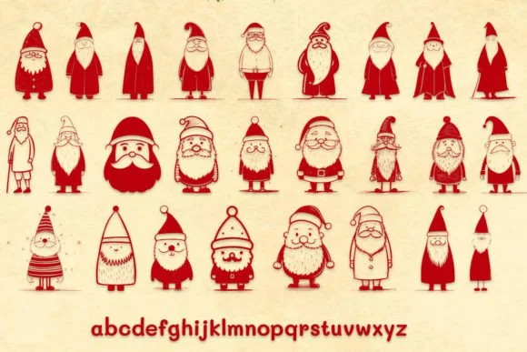 Santa Claus Brings Happiness by MOMAT THIRTYONE — Dingbats Font — thumbnail 3