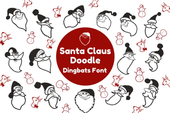 Santa Claus Doodle by Nun Sukhwan — Dingbats Font