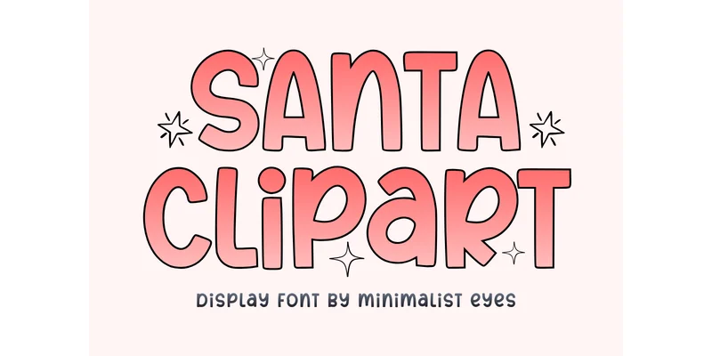 Santa Clipart Font by Minimalist Eyes — Display Font