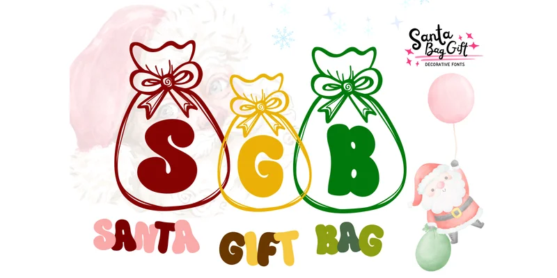 Santa Gift Bag Font by PraewDesigns by PraewDesigns — Decorative Font