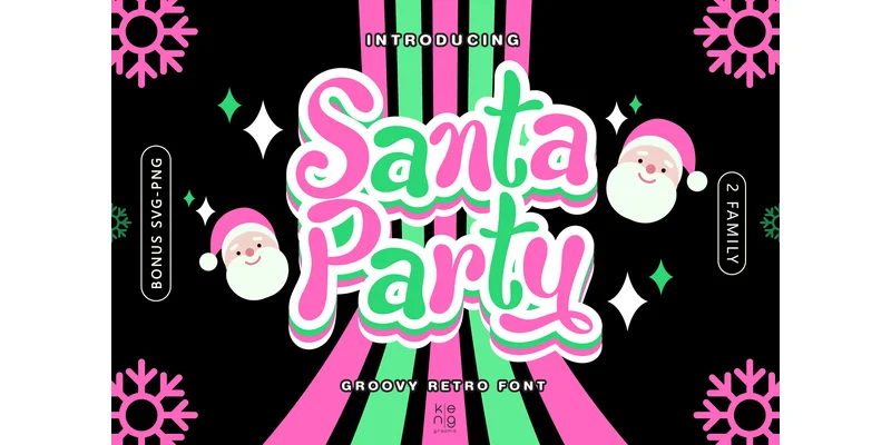 Santa Party Font by keng graphic — Display Font