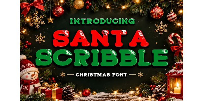 Santa Scribble Font by creativelabstd — Display Font