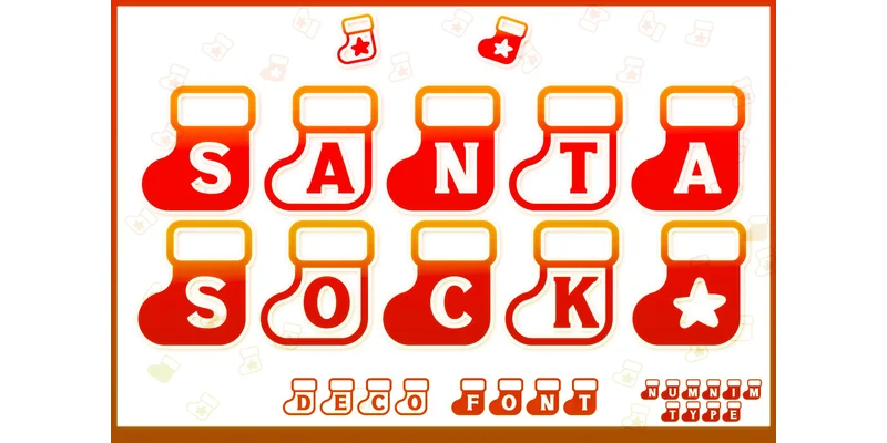 Santa Sock Font by numnim by numnim — Decorative Font