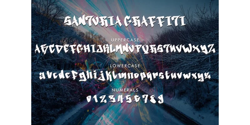 Santoria Graffiti Font by yogaletter6 — Display Font — thumbnail 5