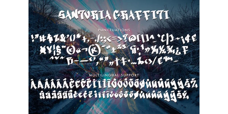 Santoria Graffiti Font by yogaletter6 — Display Font — thumbnail 6