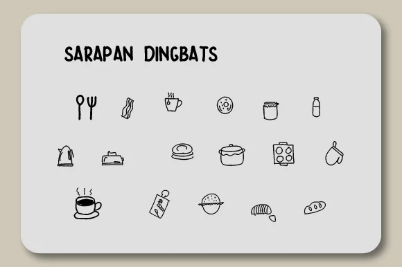 Sarapan by Ciriative — Dingbats Font
