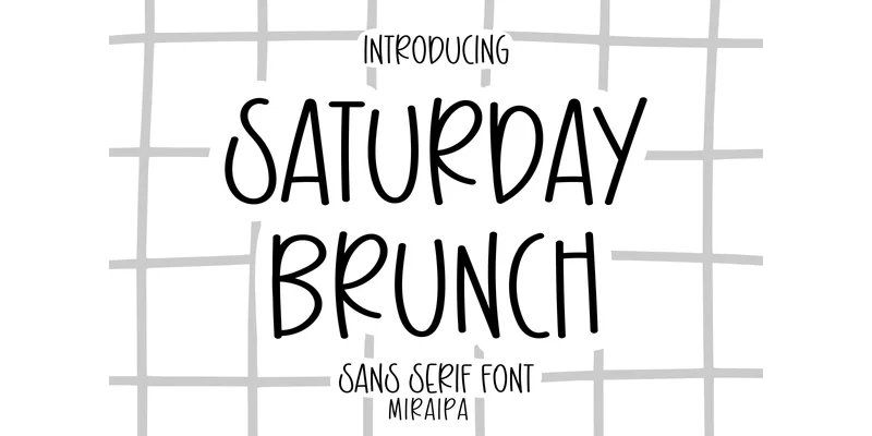 Saturday Brunch Font by miraipa — Sans Serif Font