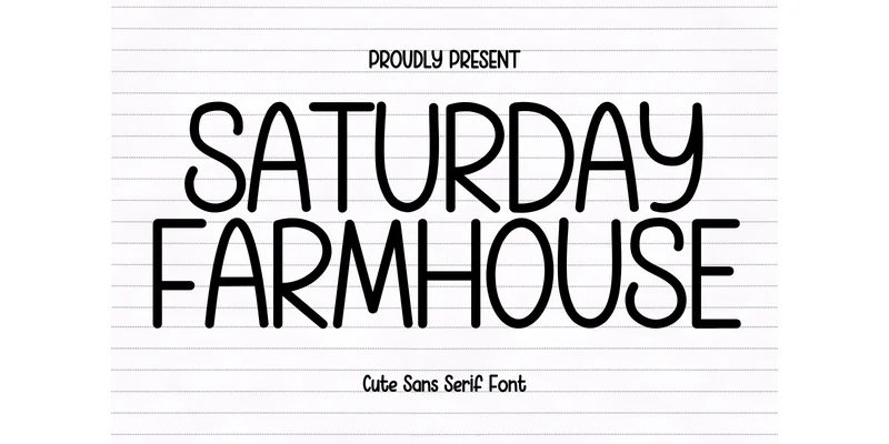 Saturday Farmhouse Font by Eystore by Eystore — Sans Serif Font