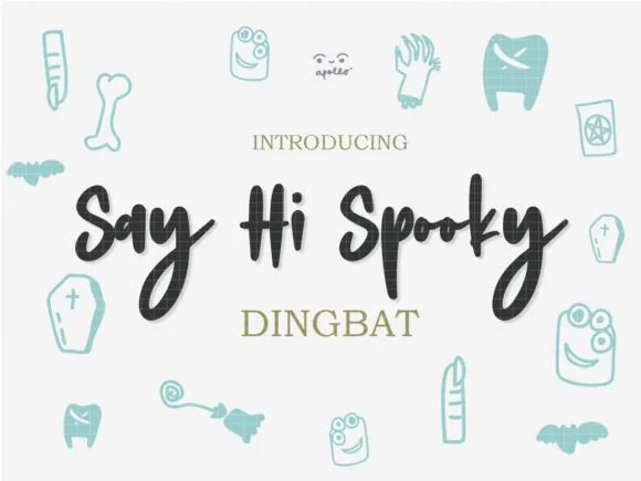 Say Hi Spooky by Apollo no.64 — Dingbats Font