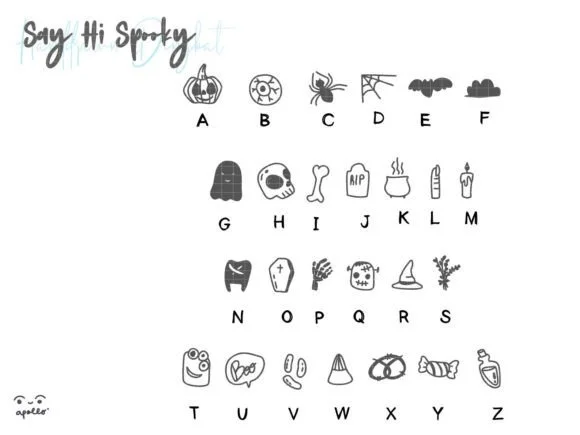 Say Hi Spooky by Apollo no.64 — Dingbats Font — thumbnail 2