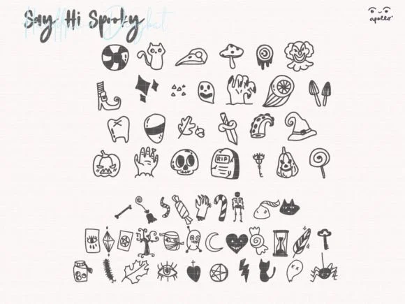 Say Hi Spooky by Apollo no.64 — Dingbats Font — thumbnail 3