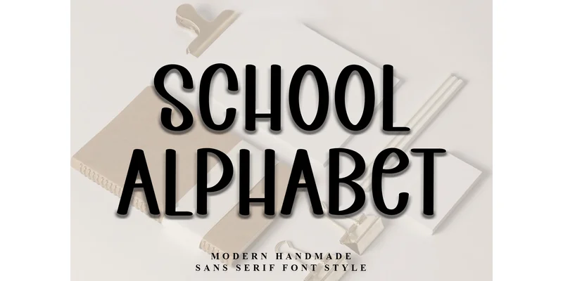 School Alphabet Font by FreshTypeINK — Display Font