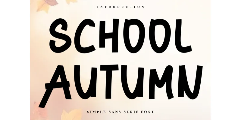 School Autumn Font by Inermedia STUDIO — Display Font