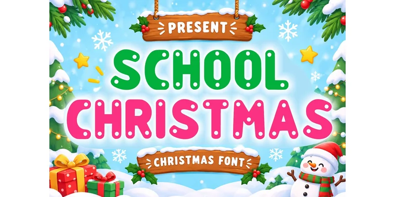 School Christmas Font by WNIdesign — Display Font