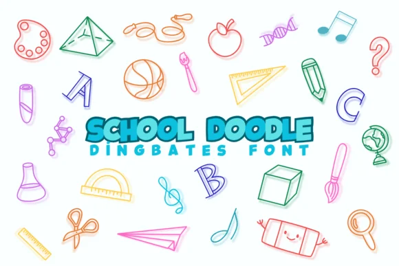 School Doodle by Chonada — Dingbats Font