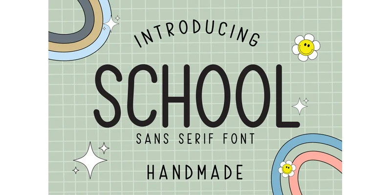 School Font by Riya Studio — Sans Serif Font