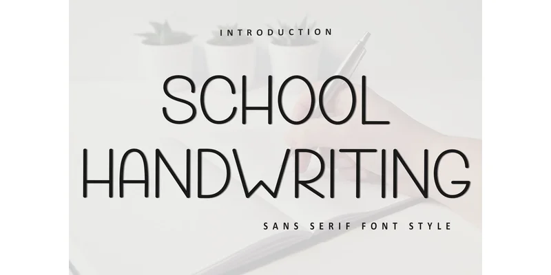 School Handwriting Font by FreshTypeINK — Sans Serif Font