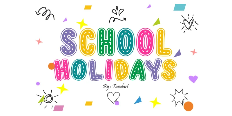 School Holidays Font by TaralArt by TaralArt — Decorative Font