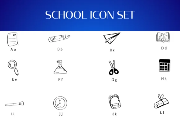 School Icon Set by Heartcraft Atelier — Dingbats Font — thumbnail 2