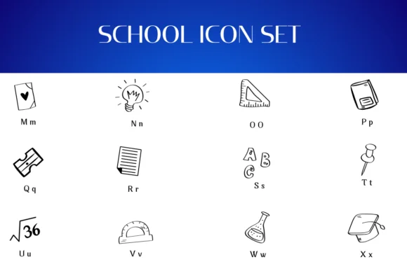 School Icon Set by Heartcraft Atelier — Dingbats Font — thumbnail 3