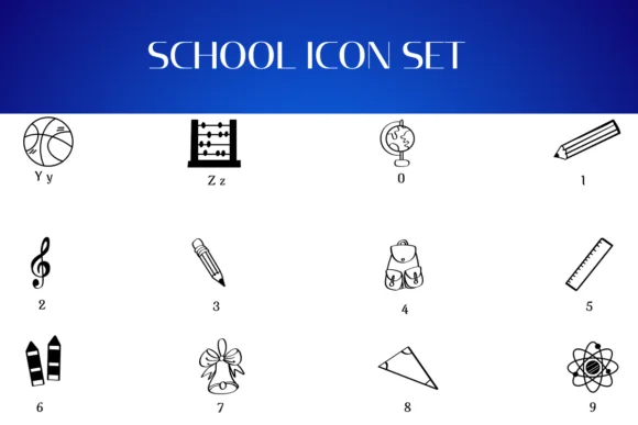School Icon Set by Heartcraft Atelier — Dingbats Font — thumbnail 4