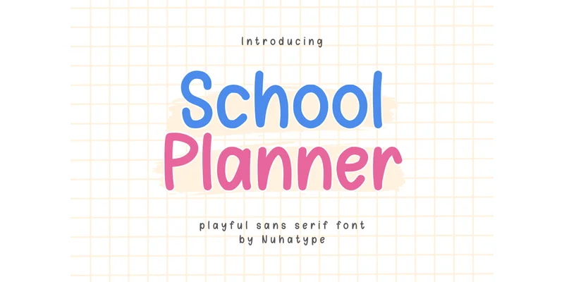 School Planner Font by Nuhatype — Sans Serif Font