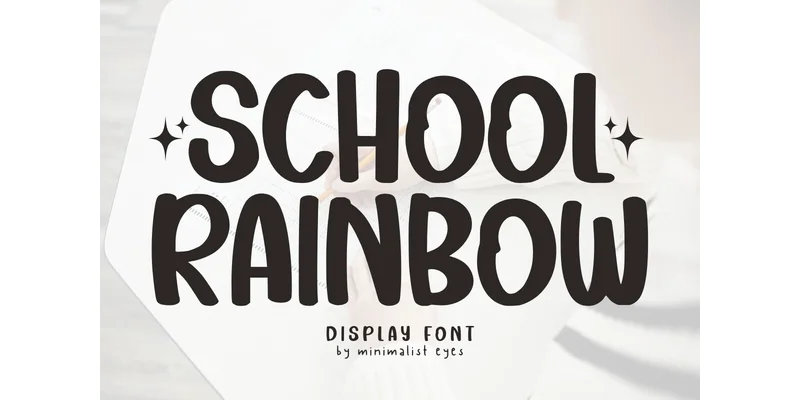 School Rainbow Font by Minimalist Eyes — Display Font