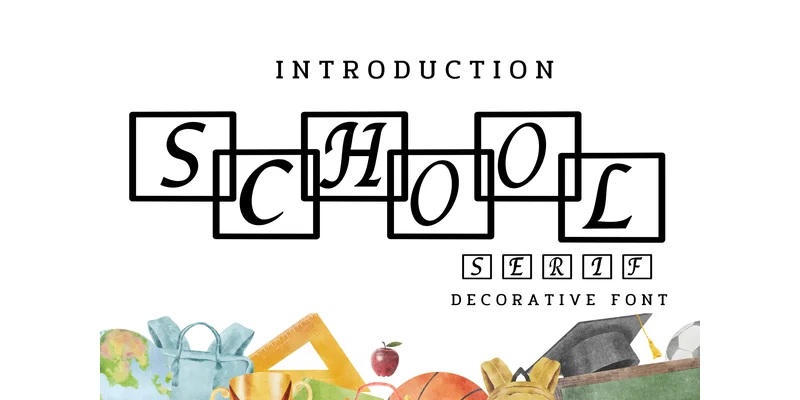 School Serif Font by Chada Art by Chada Art — Decorative Font
