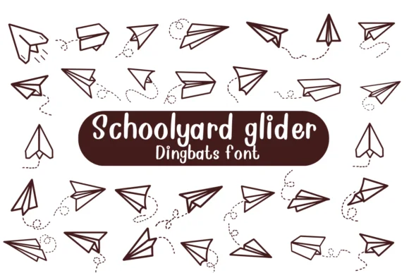 Schoolyard Glider by Nongyao — Dingbats Font