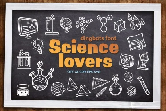 Science Lovers by Onoborgol — Dingbats Font