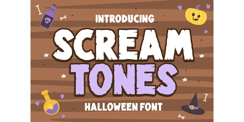 Scream Tones Font by Typefar — Display Font
