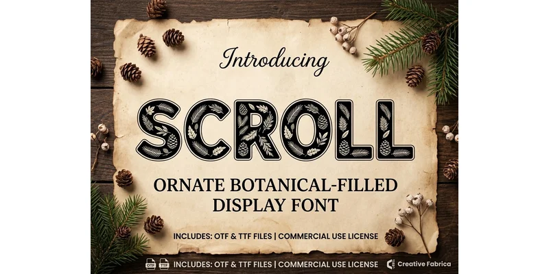Scroll Font by LINEART3 — Display Font