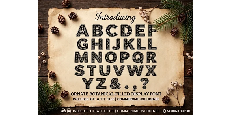 Scroll Font by LINEART3 — Display Font — thumbnail 2