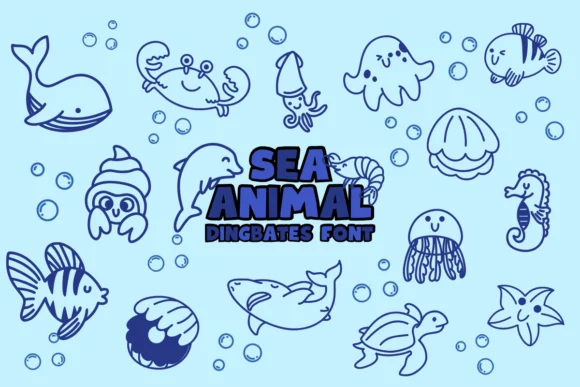 Sea Animal by Chonada — Dingbats Font