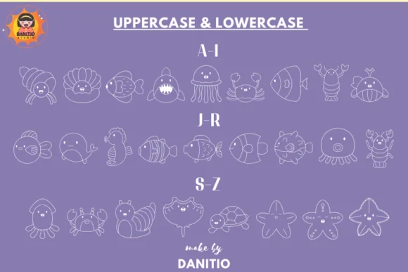 Sea Animals by danita.kukkai — Dingbats Font — thumbnail 2