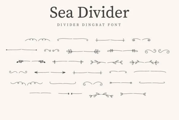 Sea Divider by CraftedType Studio — Dingbats Font