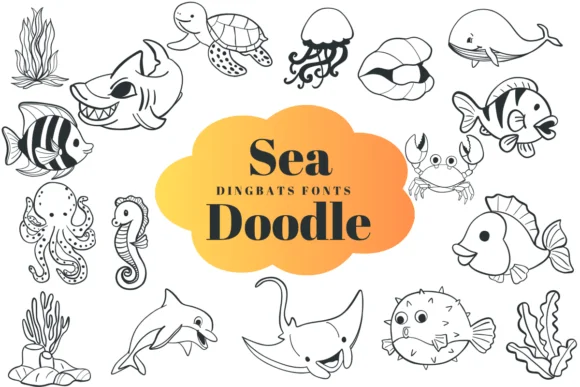 Sea Doodle by Suphitchaya — Dingbats Font